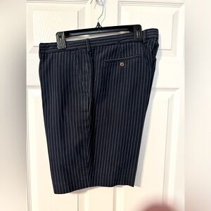 Polo by Ralph Lauren Classic Navy Blue & White Pinstripe Shorts, 38, EUC